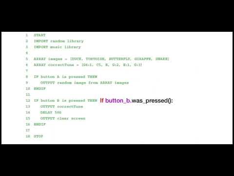 How to translate python into pseudo code