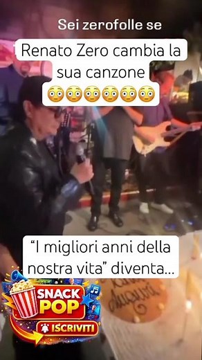 Renato Zero cambia la sua canzone 😅 #renatozero
