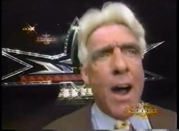 In April 1999, WCW got a new logo and stage, Ric Flair made his entrance and slipped on the protruding smooth metal ramp logo. Afterwards, Flair would awkwardly walk down the ramp every time, even after WCW fixed it a month later