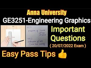 GE3251 Engineering Graphics | Important Questions | Easy Pass Tips | Anna University | Latest video