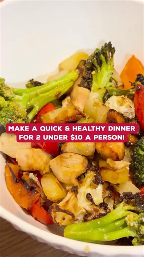 Easy & healthy weeknight dinner for two, under $20. 🙌