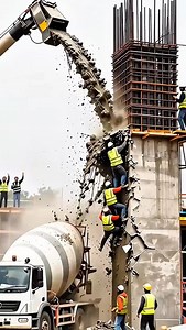 FATAL Mistake: Wrong Signal Causes Concrete to Flood Occupied Foundation🦺⛑️ #fail #construction | sunshine101