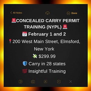 2.7K views | The #1 Concealed Carry Permit Class in New York! Carry LEGALLY in NEW YORK, New Hampshire, Virginia, Vermont, North Carolina, Maine... and 21 other states. Take 2 classes & get certified! Get the New York CCW Multi-State Permit. Reserve your seat now!! This training course is the new 16 hour course, which has been provided, approved, and mandated by the state of New York. | Concealed Coalition | Facebook