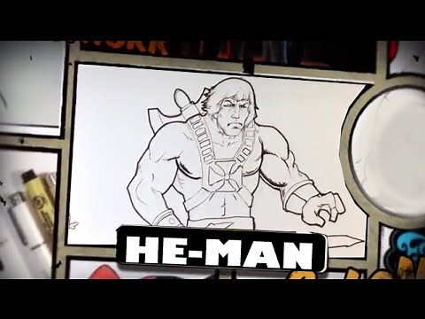 How to Draw He-Man from Masters of the Universe - Easy Drawings