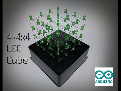 4x4x4 LED Cube Light Show | Tutorial [HD]