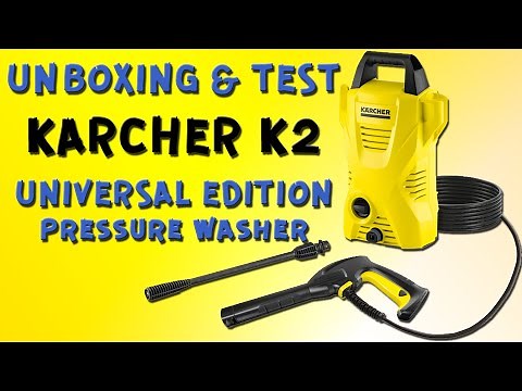 HIGH PRESSURE WASHER KARCHER K2 BASIC UNIVERSAL EDITION - UNBOXING AND TEST