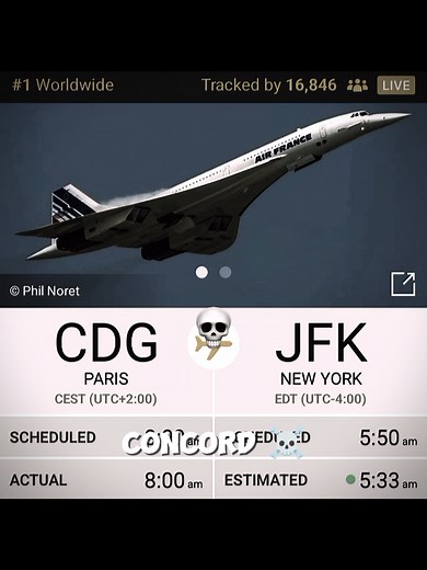 Concord on Flight Radar: Track Big Jet Planes Live