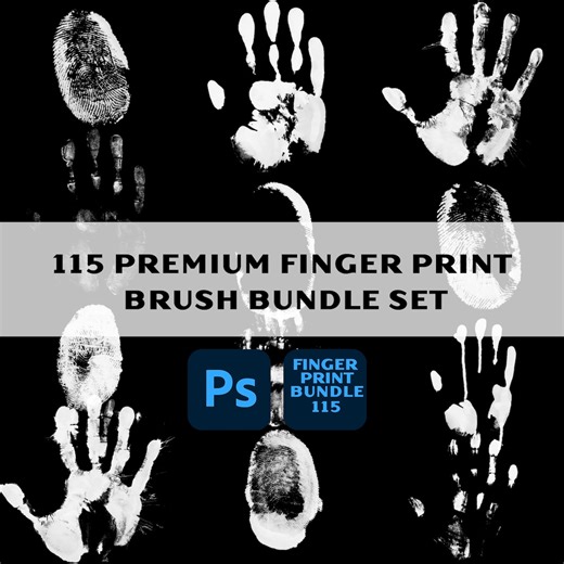 Fingerprint Photoshop Brushes, 115 Brush Bundle (digital Brushes) - Etsy