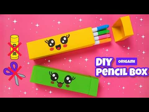 Origami paper Box ✏️ | Step‑by‑Step Tutorial for Kids | No‑Glue Paper Craft Organizer
