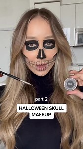 15K views · 36 reactions | Halloween skull makeup part 2!  perfect as a last minute diy Halloween costume! I used @mehronmakeup water activated face paint #skullmakeup #halloweenmakeup #makeuptutorial #skulltutorial #Halloween2022 #skull #halloweencostume #skull | Halloween Makeup Tutorials | Facebook