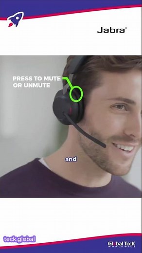Secret to Instant Mute on Jabra Evolve2 65 UC Headset! #shorts #headphones #tips