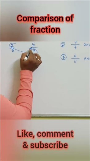 comparison of fraction in just 5seconds....#mathematics #mathtricks #mathskill