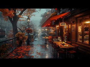 September Jazz at Fall Balcony - Captivating Autumn Jazz Music with Falling Maple Leaves for Relax