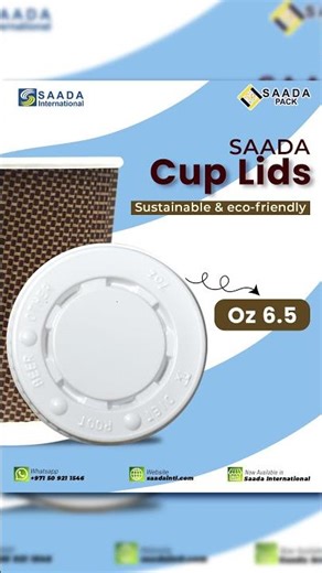 Saada Cup Lids 6.5 oz | Sustainable & Eco-Friendly Coffee Cup Lids