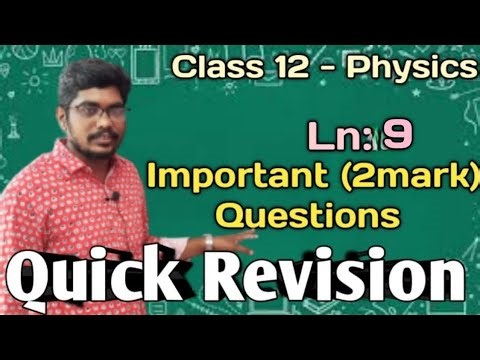Quick Revision | Chapter 9 | Important 2mark |