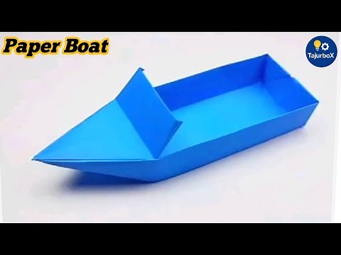 How to Make a Paper Boat that Floats - Paper Speed Boat || TajurboX