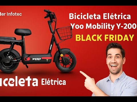 Bicicleta Elétrica Yoo Mobility Y-200 350w Farol Led Scooter