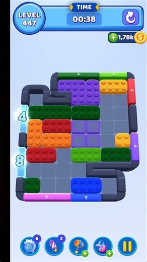 Color Block Jam | Level 447 #shorts #games #gaming