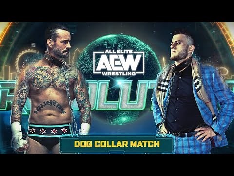 CM Punk Vs MJF - Dog Collar Match - AEW Revolution 2022 - Highlights