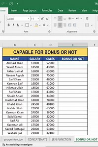 54K views · 445 reactions | Title Check Bonus Eligibility with One Excel Formula #Excel #ExcelTips #ExcelTutorial #ExcelFormula #BonusCheck #HRExcel #PayrollExcel #DataEntry #OfficeSkills #LearnExcel | Excel with Hashmat | Facebook