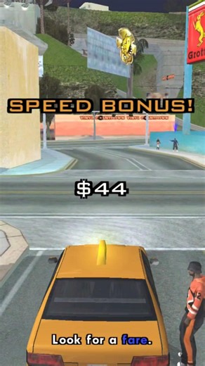 GTA San Andreas Taxi Mission Completed 🚖 | Easy Money !! #shorts #gta #gameplay