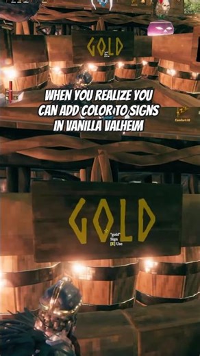 Colorful signs! So far I figured out there is yellow, blue, red, and orange! #valheim #valheimsolo