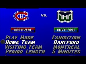 SNES NHL '95 Hockey in HD: 9 Consecutive Games - Hartford Whalers v Montreal Canadiens (Only Won 1!)