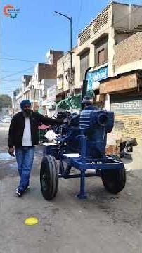 Kirloskar 6 Inches Dewatering mud pump coupled with Mahindra 3 cylinder engine.