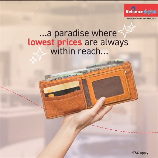 Your dream destination for all things tech is hosting the biggest electronics sale of the year—the #FestivalOfElectronics. Discover the widest range of your favourite devices at the lowest prices, with up to ₹15 000 Instant Discount* on leading bank cards. Celebrate at the #DestinationOfCelebrations. *T&C Apply. | Reliance Digital