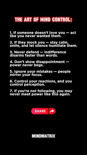 44K views · 357 reactions | The Art of Mind Control: Rules They’ll...