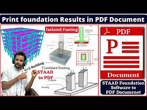 How to print foundation results in pdf | isolated footing | combined footing | structural design |