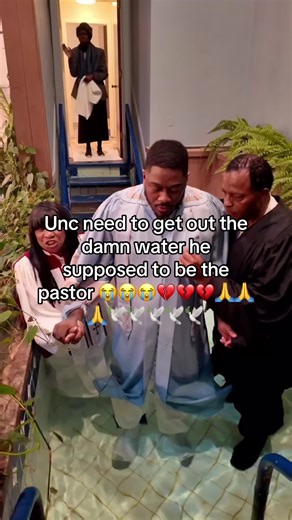 money dance (@money.dance90)’s video of pastor fall in water while baptizing