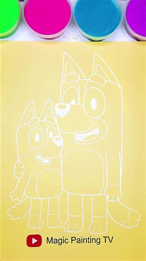 Bluey and Bingo🐶. #trending #bluey #cartoon #bingo #forkids😋 #shortfeeds😚😊😙😙🥰🥰 #kidsart #magicpaintingtv #viral #highlight
