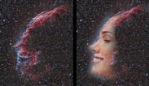 Cloudy Night Pareidolia: Astronomical Faces in the Sky