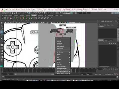 Autodesk Maya modeling a game controller part 2