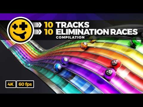 *Good Luck* 10 Tracks, 10 Elimination Races! | #marbles #marblerun #marblerace #asmr #sensory