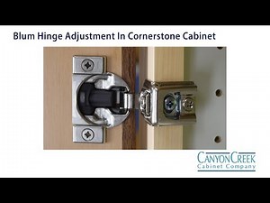 How to Adjust the Blum Hinge for Framed Cornerstone Cabinets