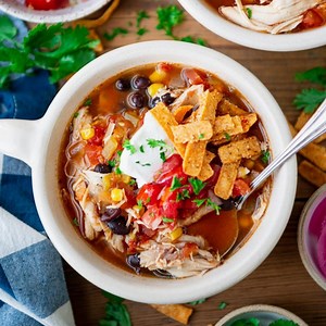 Crock Pot Chicken Tortilla Soup - The Seasoned Mom