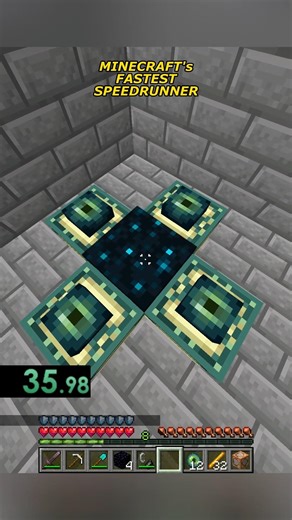 I'm Minecraft's Fastest Speed Runner! XD #minecraft #speedrun #gaming