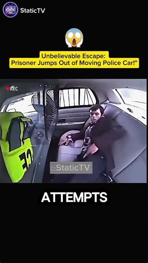 "Unbelievable Escape: Prisoner Jumps Out of Moving Police Car!"