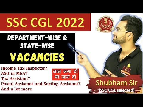 SSC CGL 2022 State-wise and Department-wise Vacancies