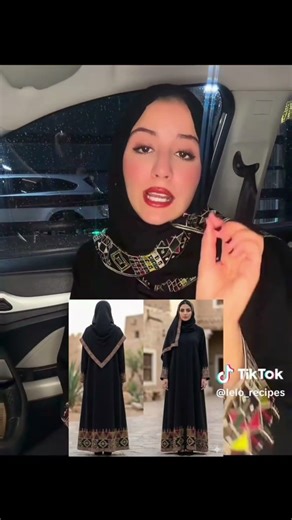 شوفوا كيف نتيجة تنفيذ تصميم العباية للي بالفيديو السابق حسب ذوق عميلتنا❤️❤️❤️ #عبايات