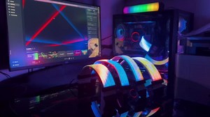 Airgoo GPU Triple 8-PIN ARGB Power Extension Cable, 162 High-Density LEDs RGB Strimer, with ARGB Controller (Eliminates Motherboard 120-LED Limit) SignalRGB & OpenRGB Supported, AG-PW8-450W