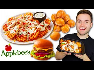Applebee's just dropped 3 NEW ITEMS! Loaded Waffle Fries, Impossible Cheeseburger + Donuts REVIEW!
