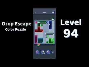 Drop Escape Level 94 Walkthrough 🟡🧩 | Color Puzzle Game Guide | Go Answer