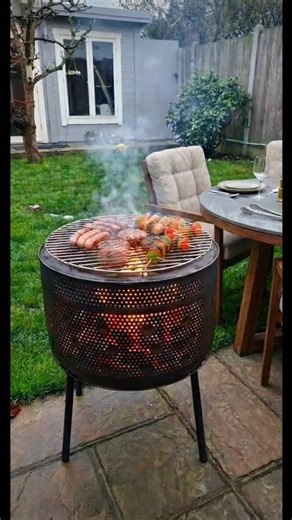 Don't throw away that old washing machine! #DIY #Upcycling #BackyardBBQ
