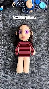 come make a custom coraline doll with me🕷️🕸️ #coraline #clay #diy