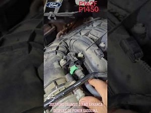 2017 Ford Transit 3.5L fault code P1450 P162F no arranca despues de poner Gasolina, hard to start.