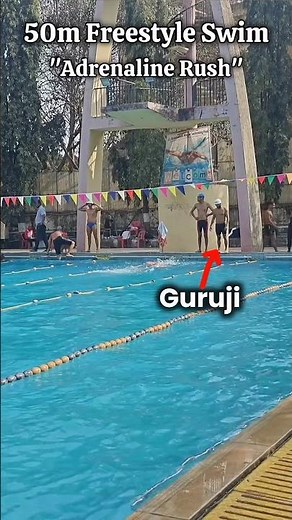 50m Fast Freestyle Swimming at National Games #swimming #swimmingpool #swim #challenge