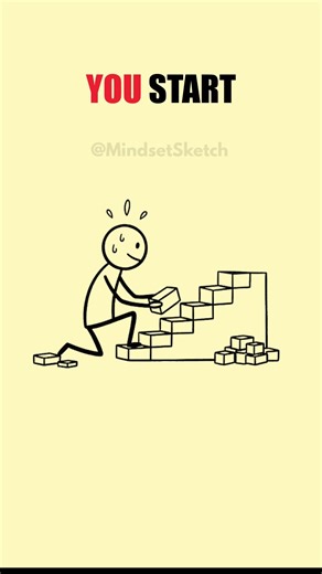 The Ladder Made of Failures | Stick Figure Turn Setbacks Into Steps | MindsetSketch